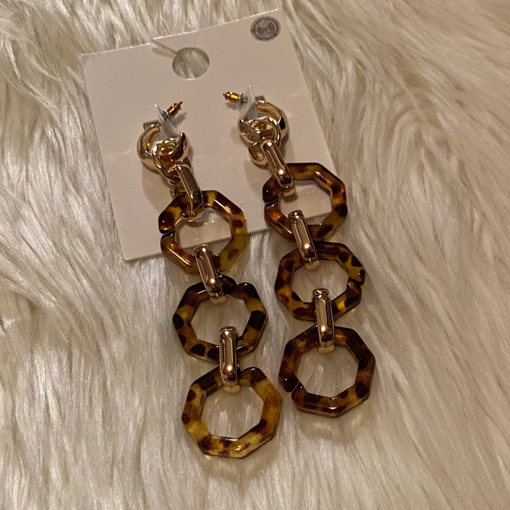 Forever21 Tortoiseshell Drop Earrings